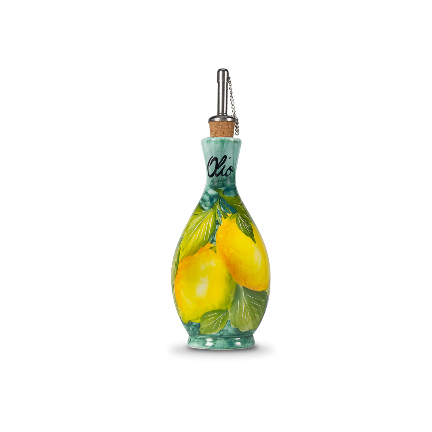 Ölflasche mit zitronen
