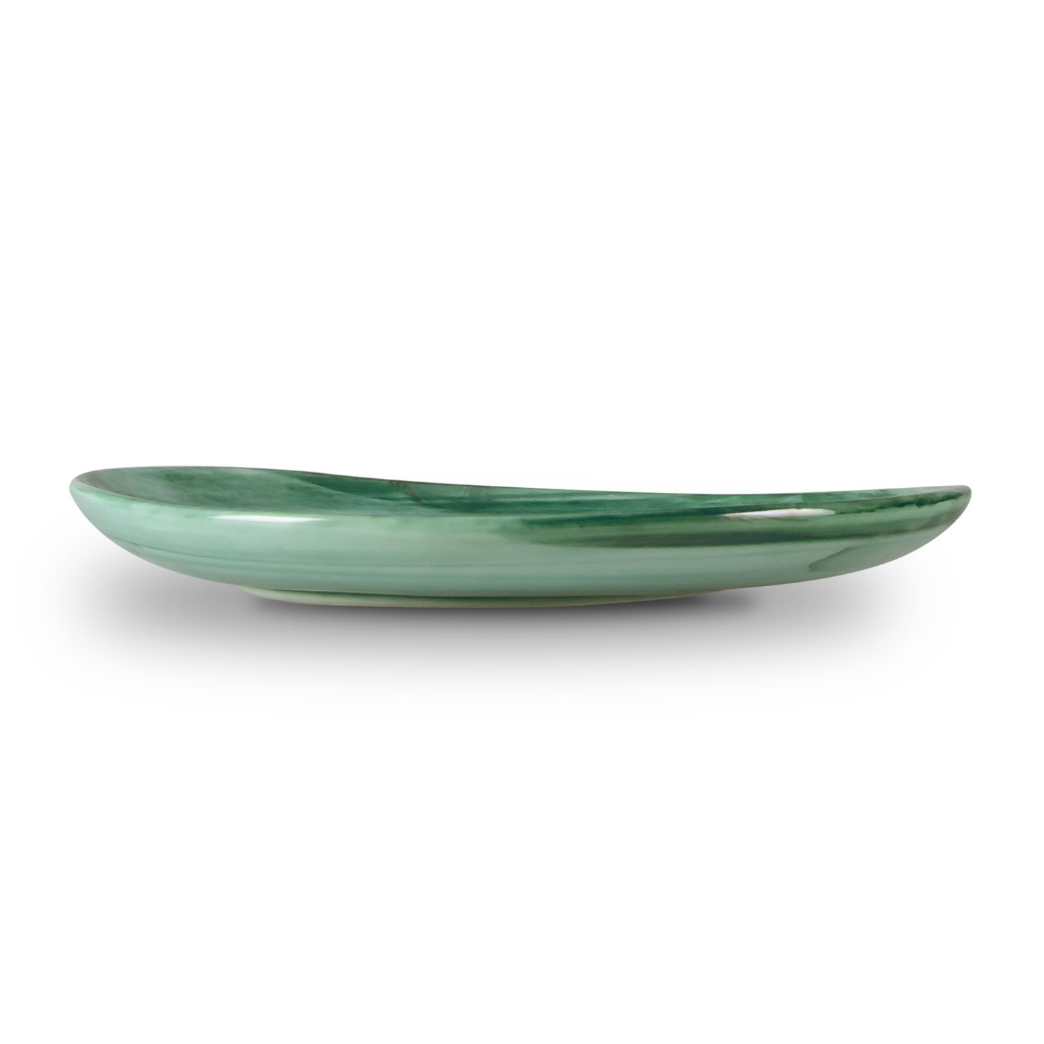 Piatto piano in ceramica decorata limoni