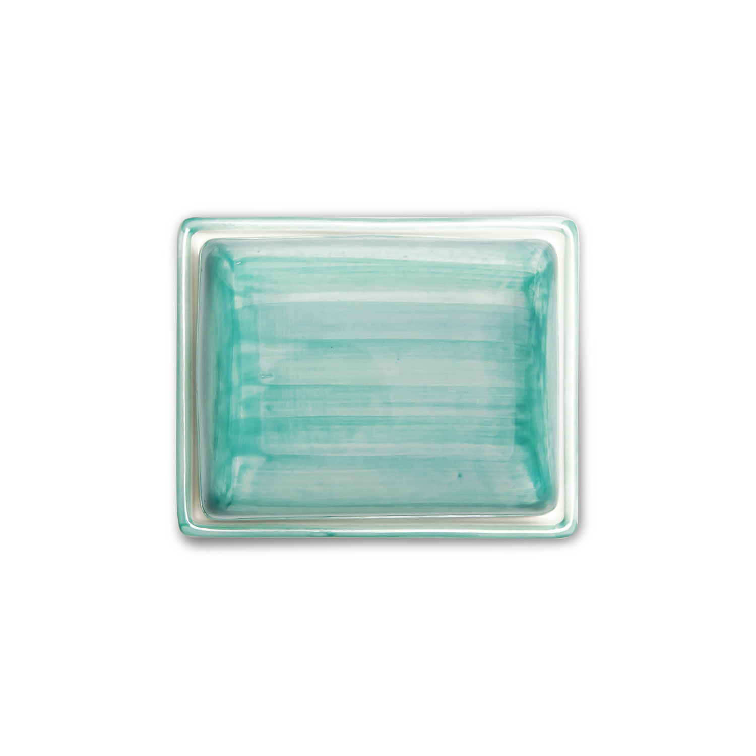 Burriera in ceramica decorata tiffany
