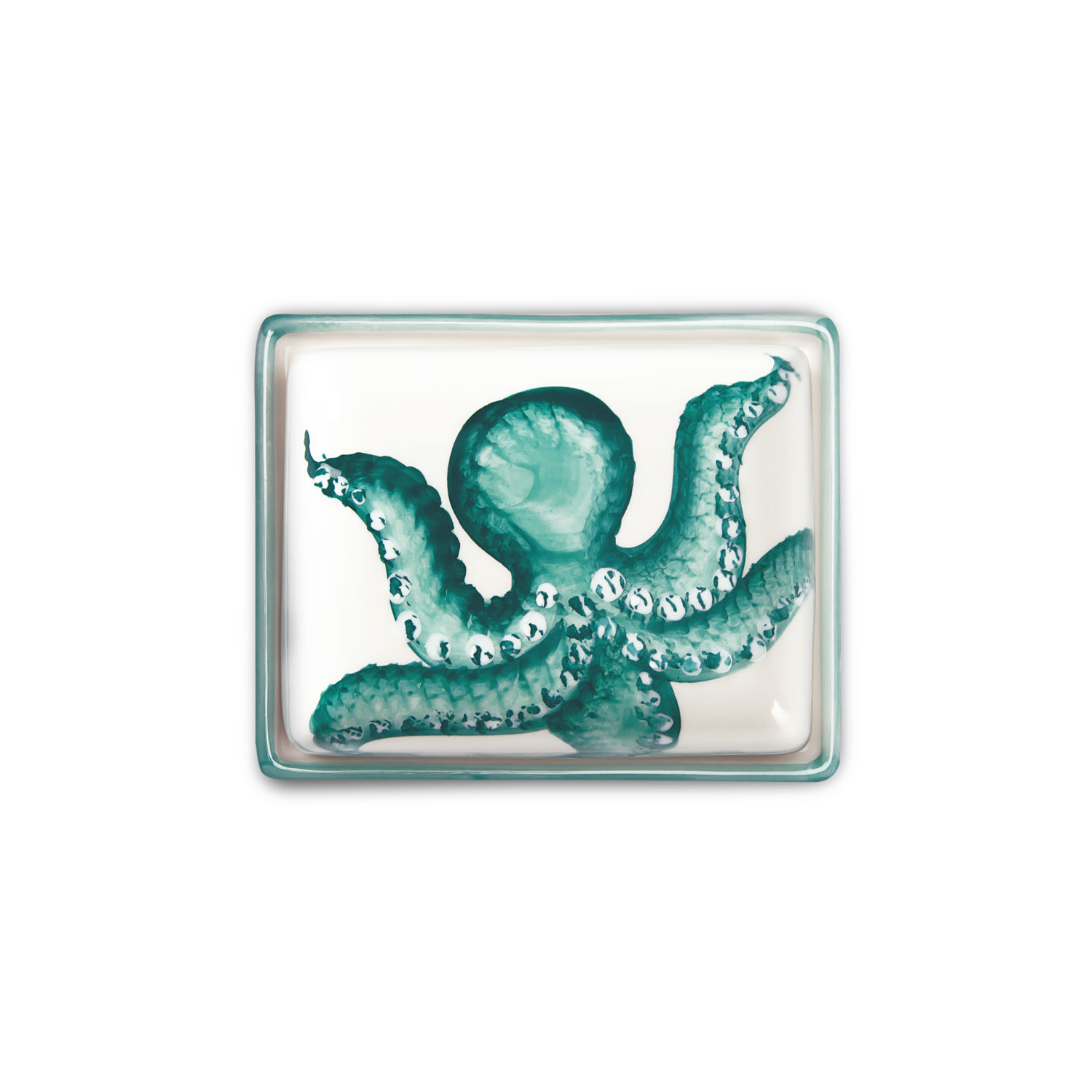 Burriera in ceramica decorata polpo