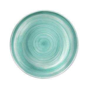 Piatto fondo in ceramica decorata tiffany