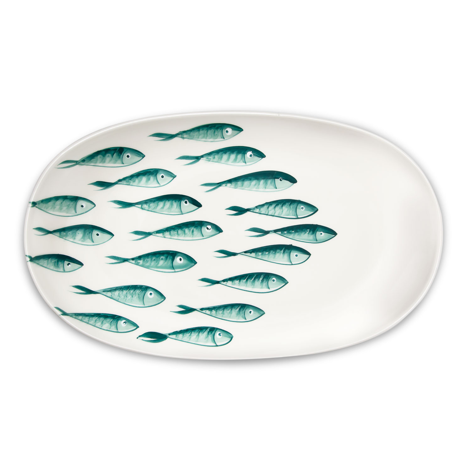 Serving tray with fishes