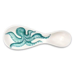 Poggiamestolo in ceramica decorata polpo