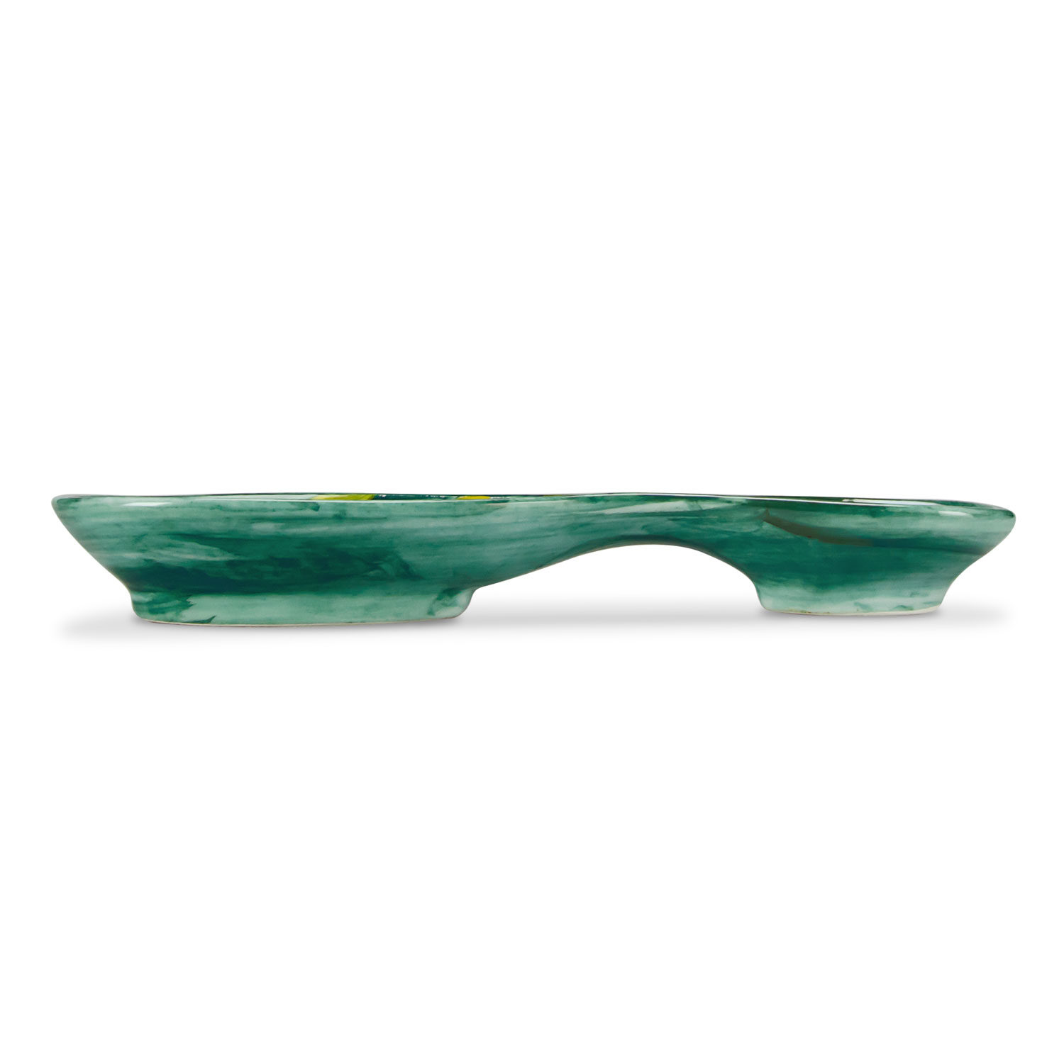Poggiamestolo in ceramica decorata limoni
