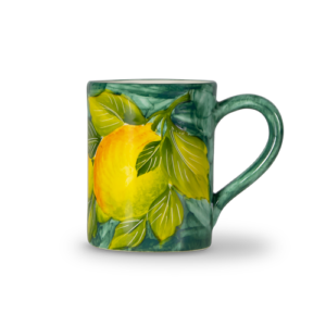 Tazza in ceramica decorata limoni