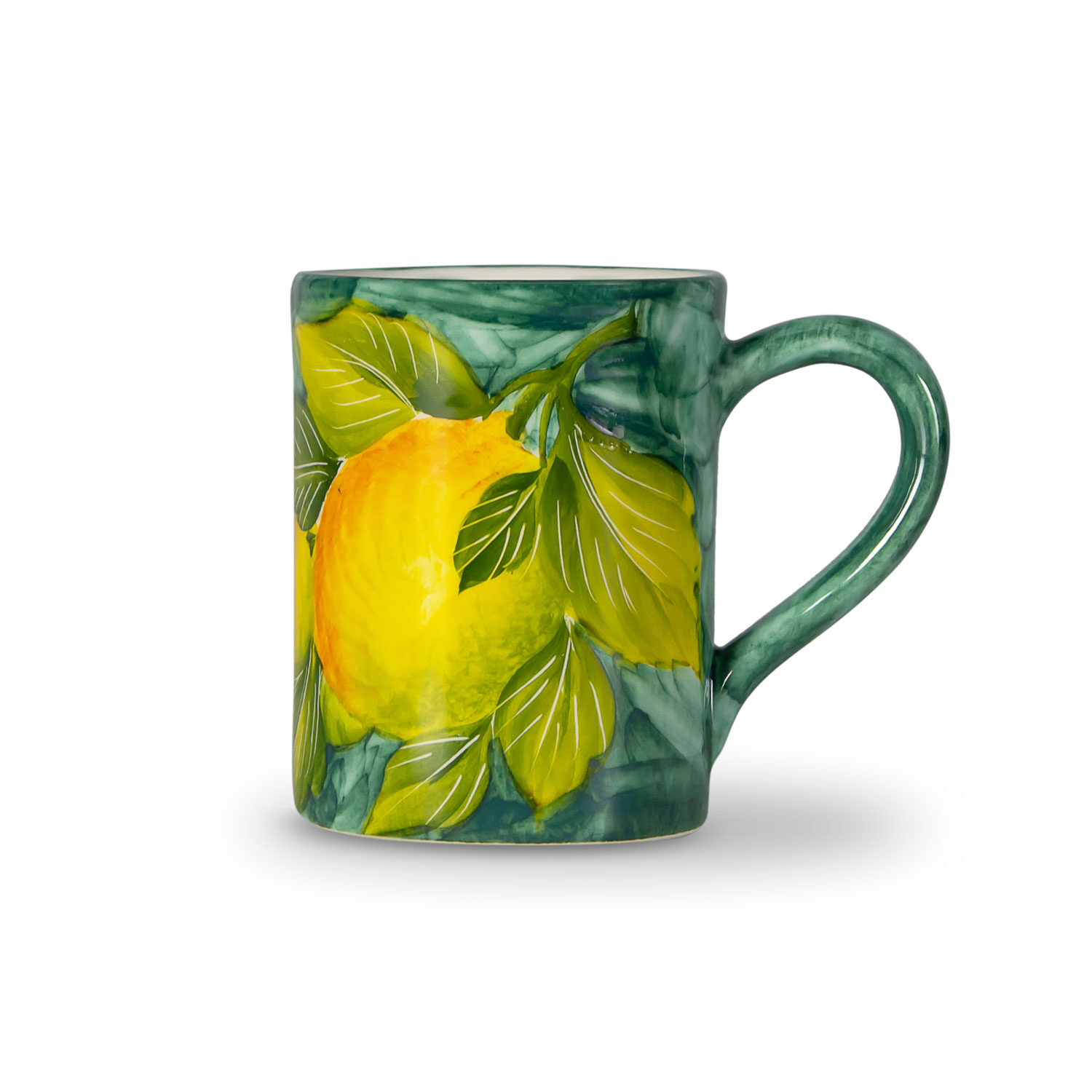 Tazza in ceramica decorata limoni