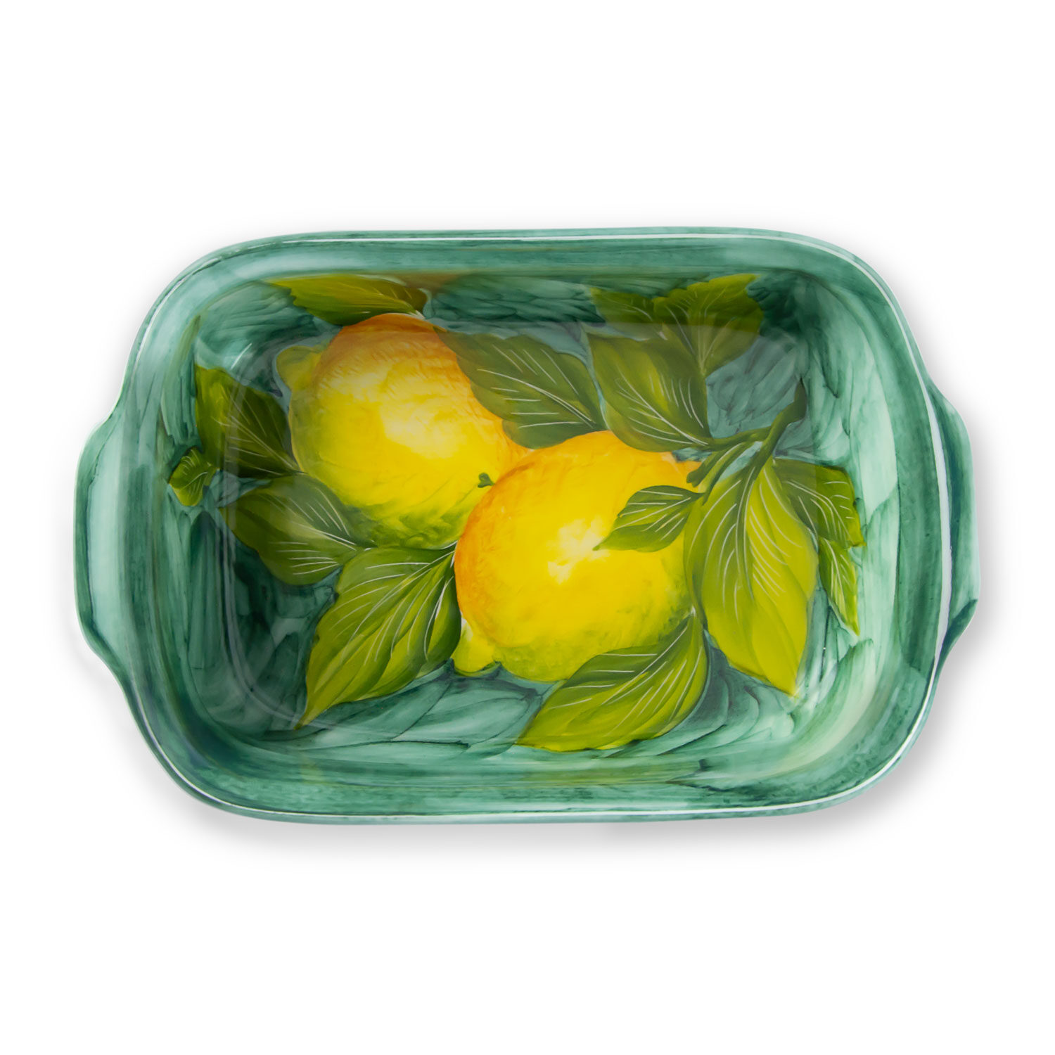 Serving tray with lemons