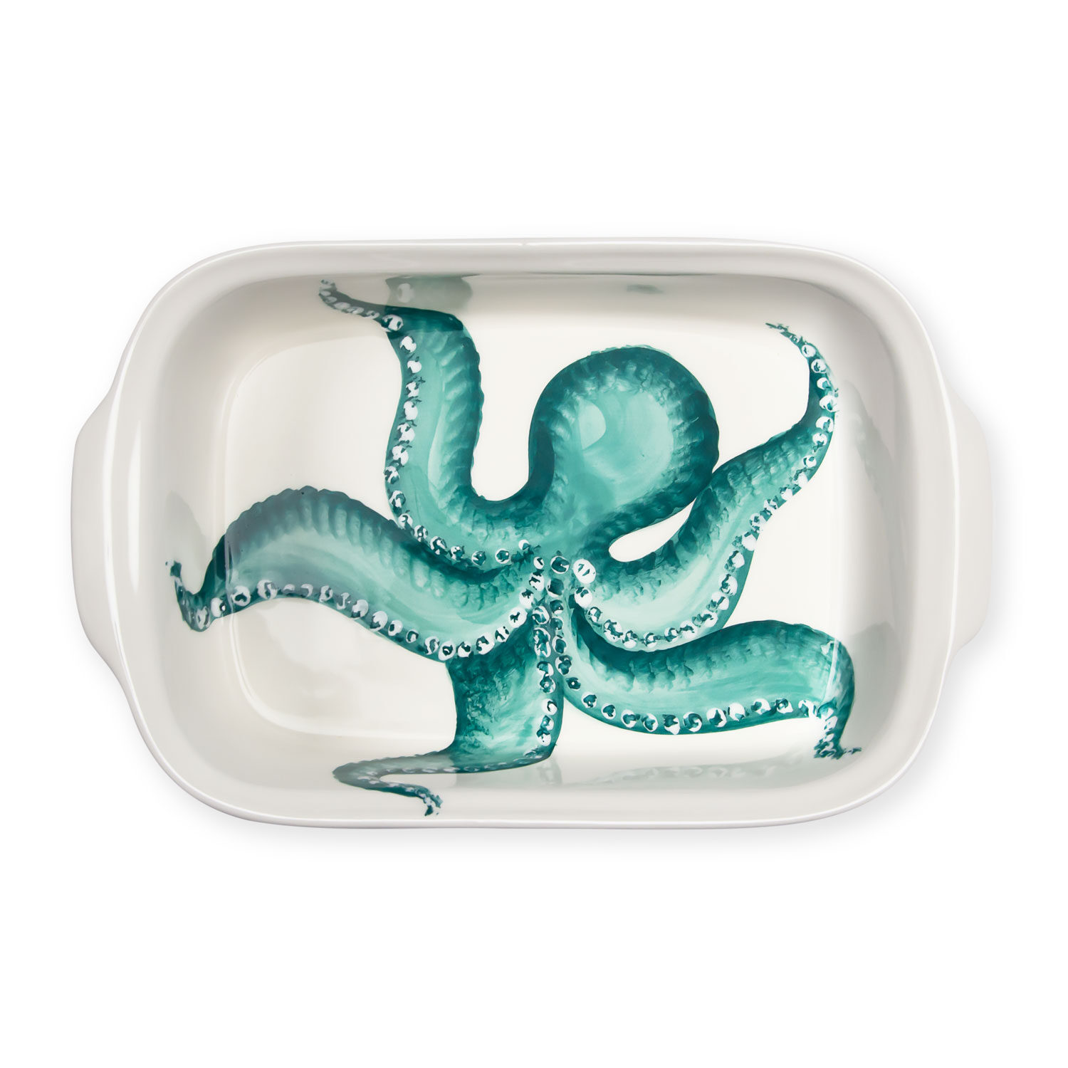 Serving tray with octopus