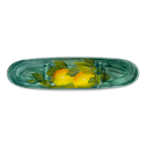 Antipastiera in ceramica decorata limoni