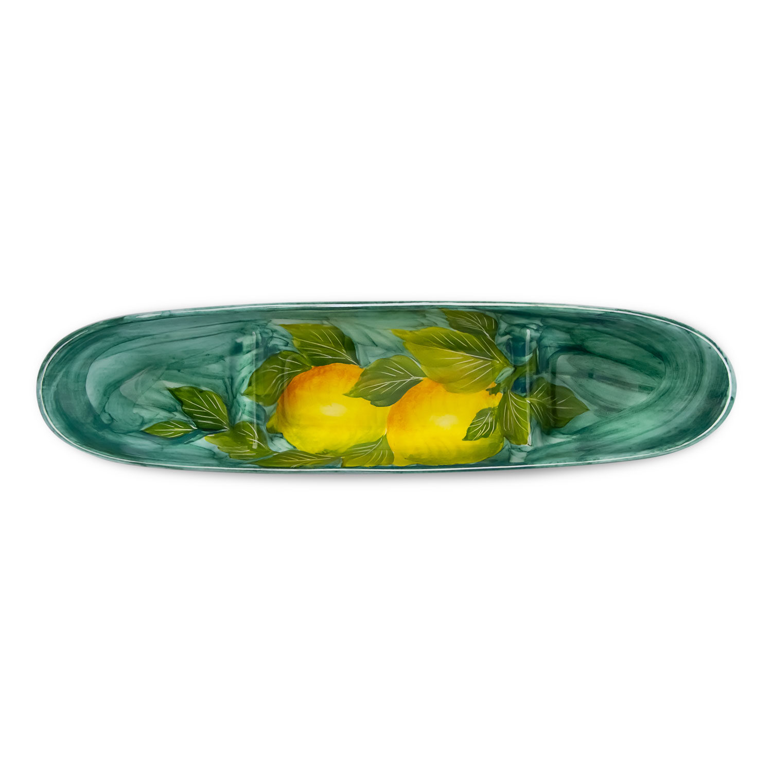 Antipastiera in ceramica decorata limoni