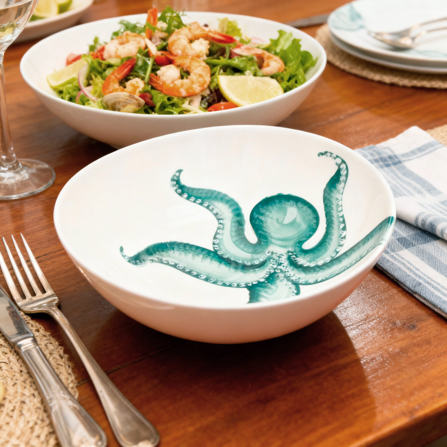 Bowl Ø23 with octopus