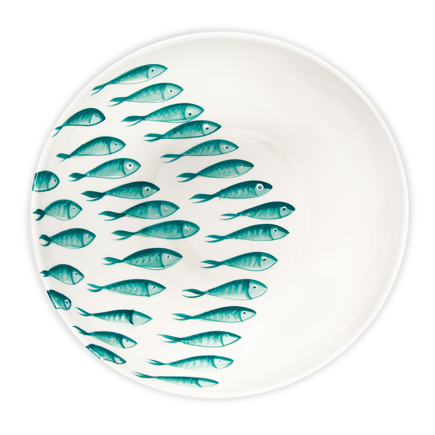 Ciotola in ceramica decorata pesci da 34