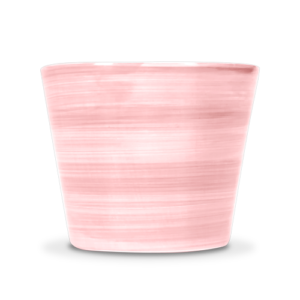 Vaso in ceramica decorata rosa