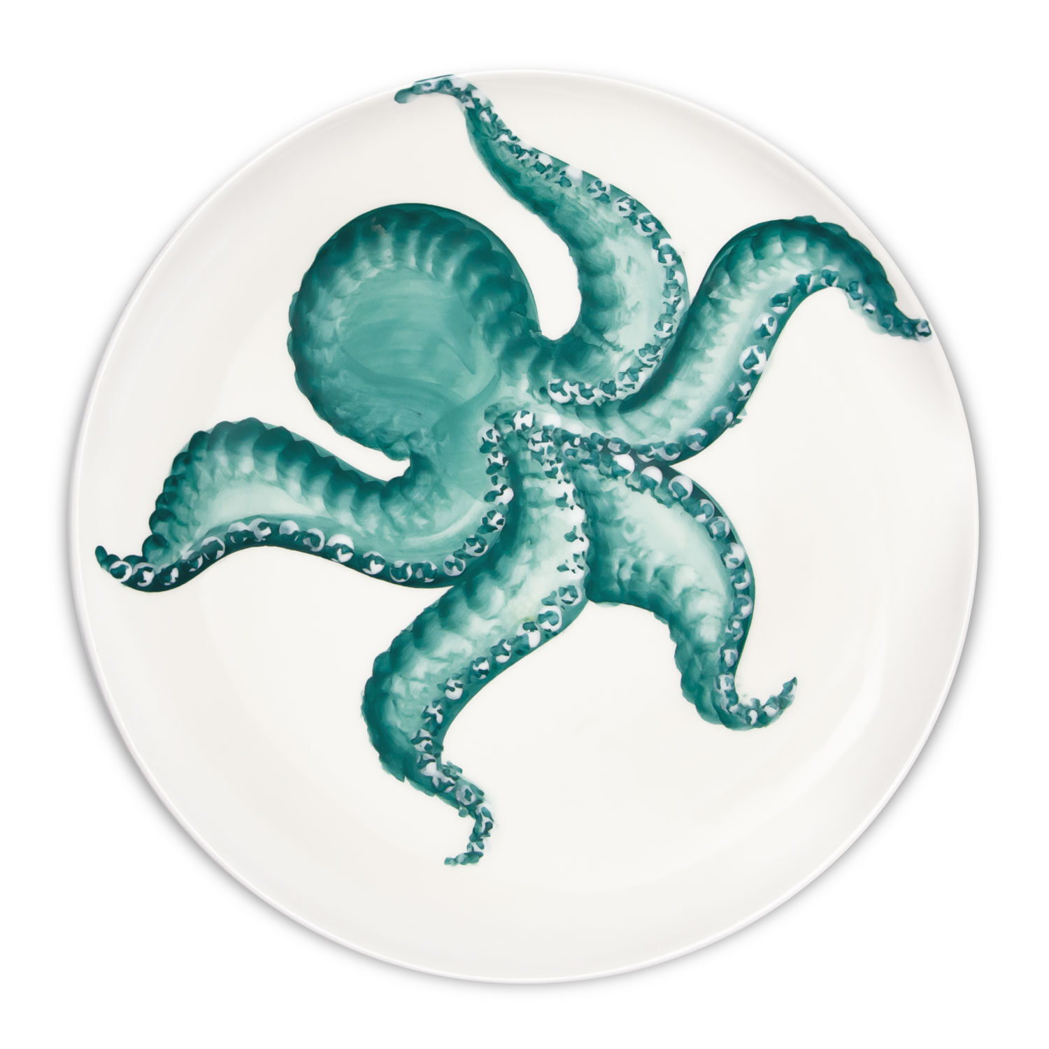 Plate with octopus