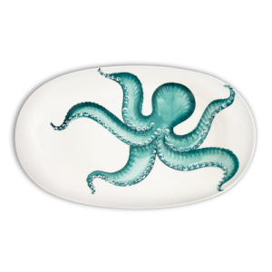 Piatto da portata in ceramica decorata polpo