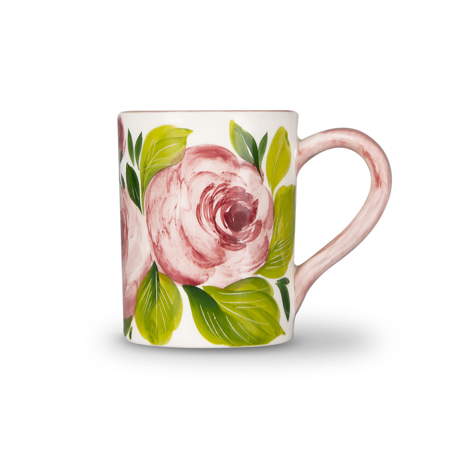 Tazza in ceramica decorata rose
