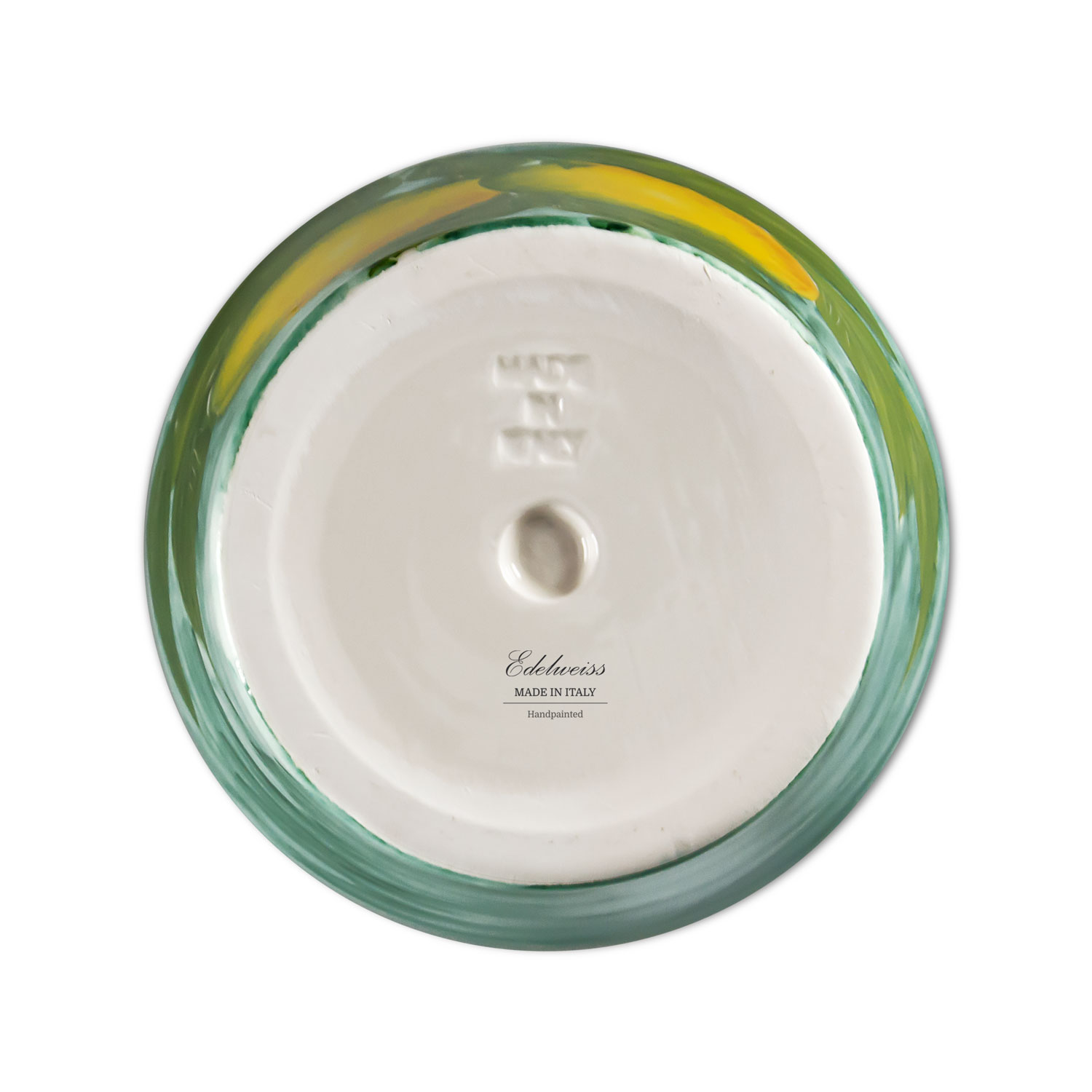 Vaso in ceramica decorata limoni