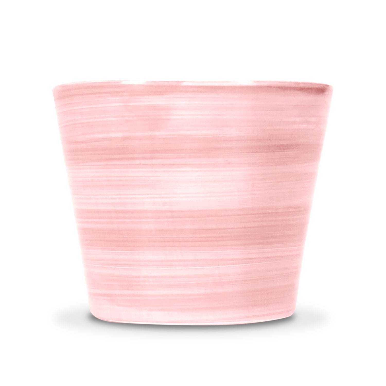 Vaso in ceramica decorata rosa
