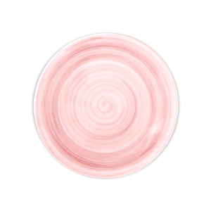 Piatto frutta in ceramica decorata rosa