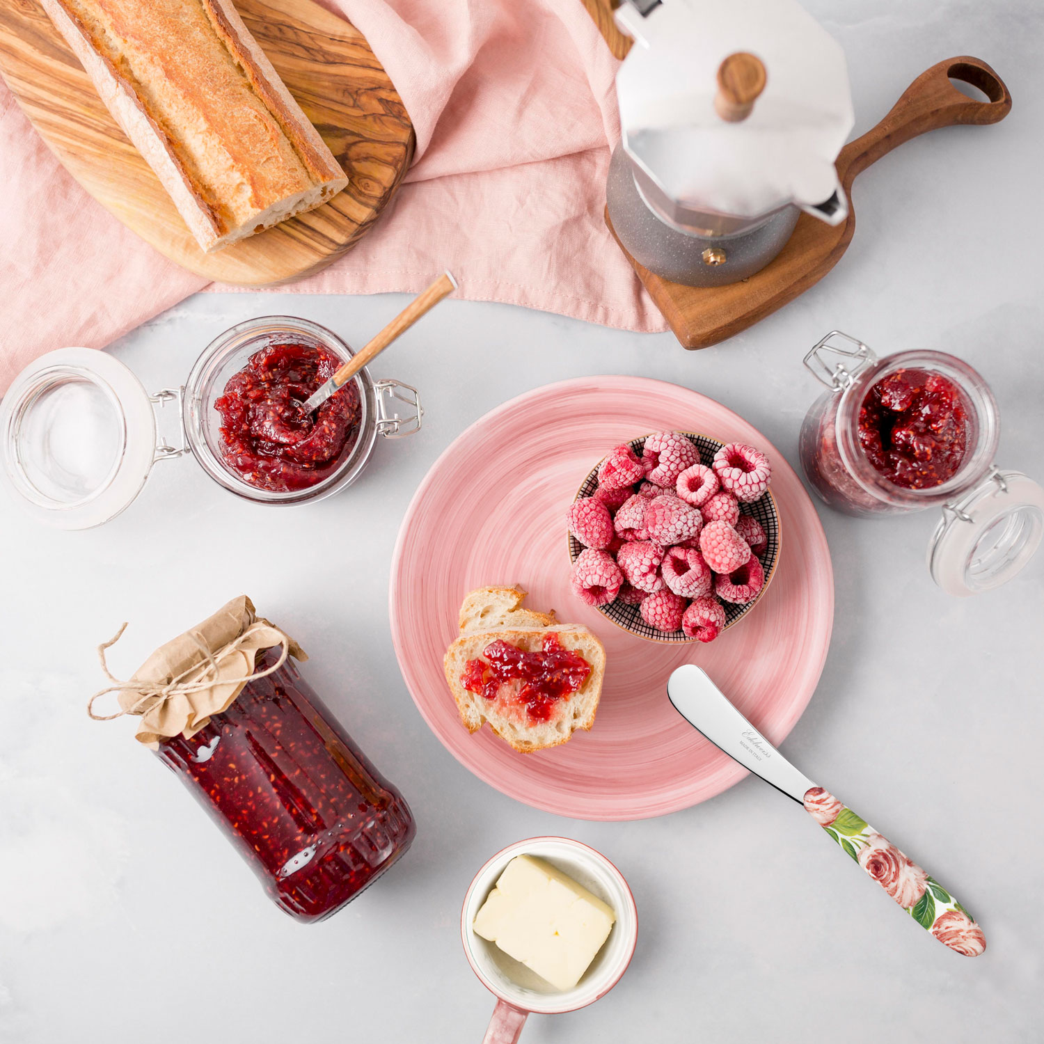 Pink dessert plate