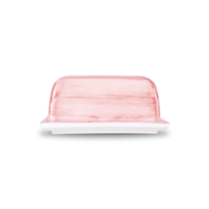 Burriera in ceramica decorata rosa