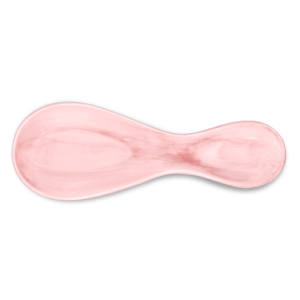Poggiamestolo in ceramica decorata rosa