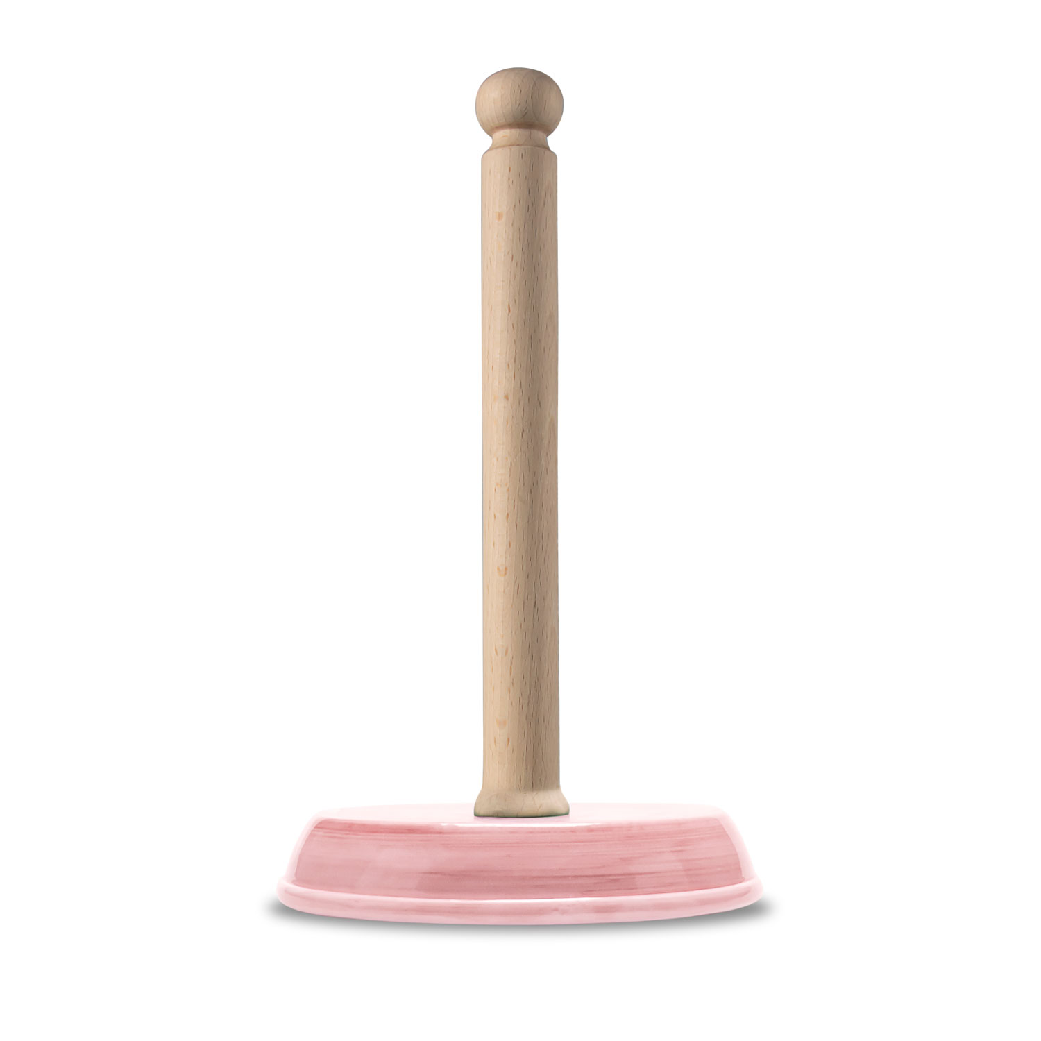 Pink kitchen roll holder