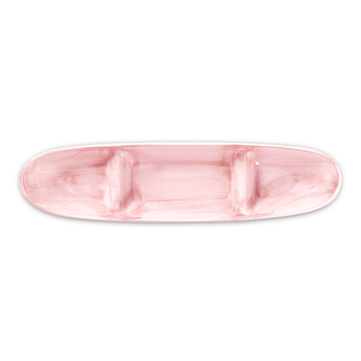 Antipastiera in ceramica decorata rosa