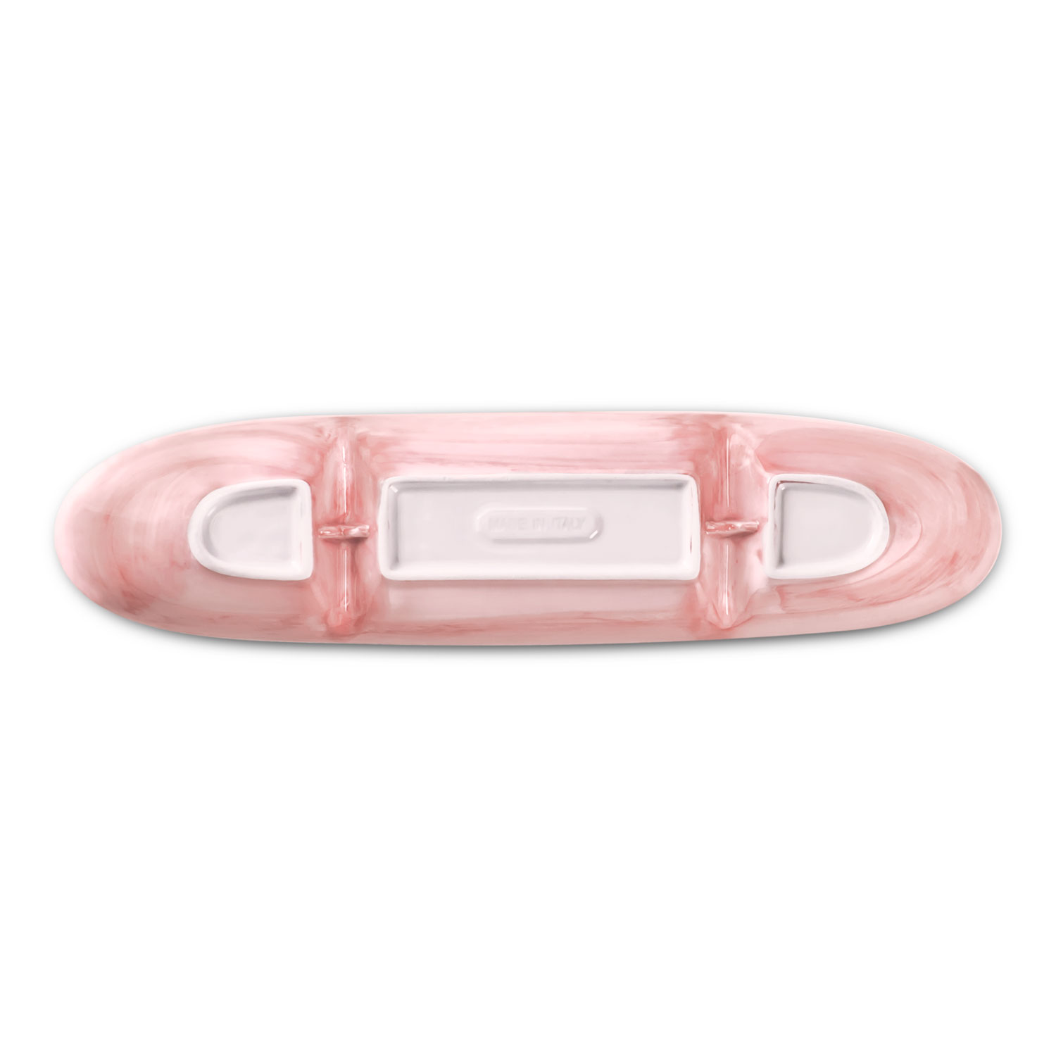Antipastiera in ceramica decorata rosa