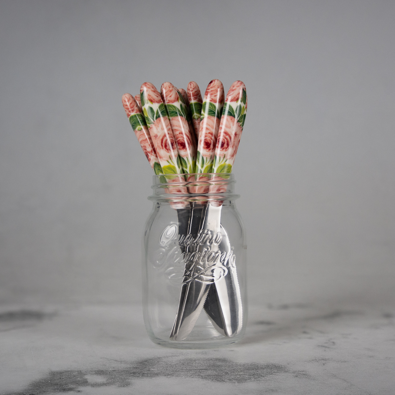 Tischmesser mit rosen