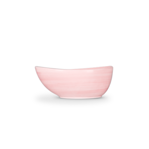 Ciotola in ceramica decorata rosa da 14
