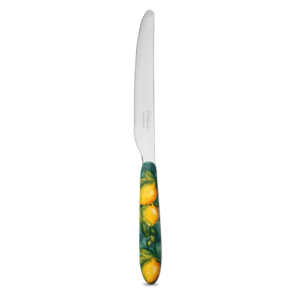 Coltello da tavola con manico decorato limoni