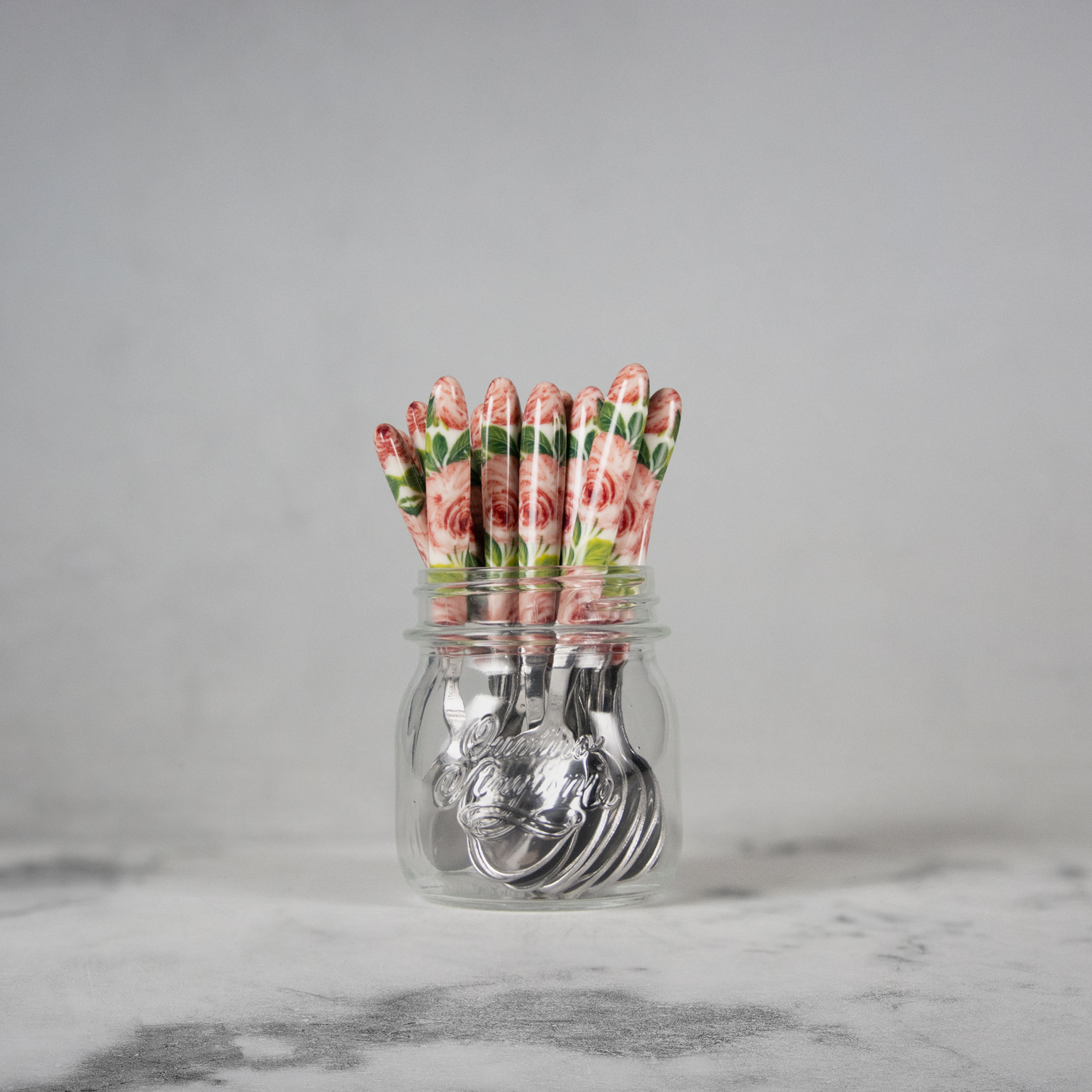 Teelöffel mit rosen
