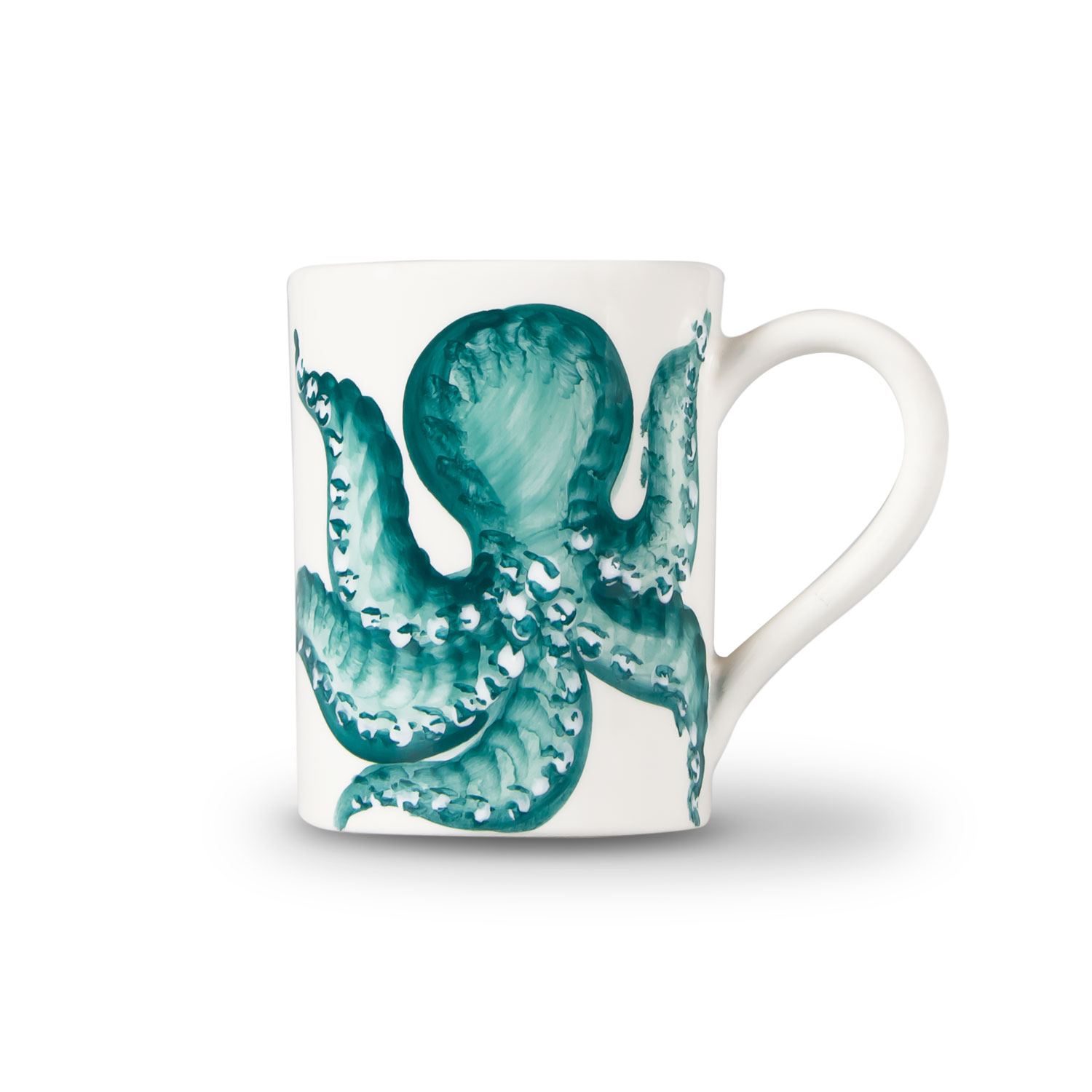 Tazza in ceramica decorata polpo