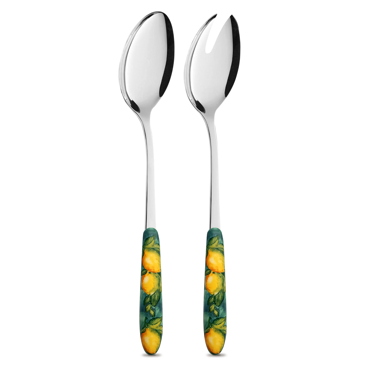 Set insalata in ceramica decorata limoni