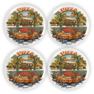 Zitronenlandschaft pizza teller set