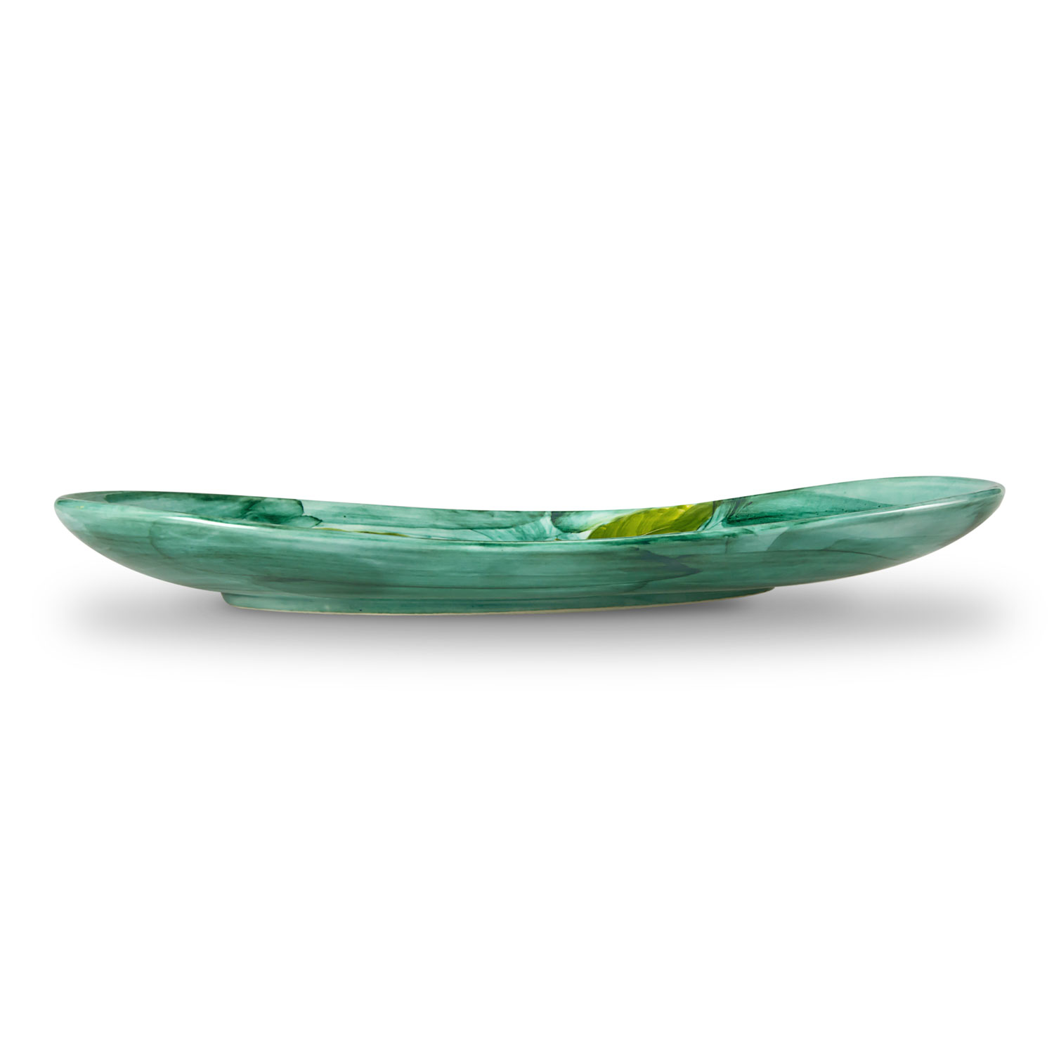 Piatto da portata in ceramica decorata limoni