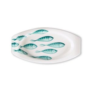 Vassoio da aperitivo in ceramica decorata pesci
