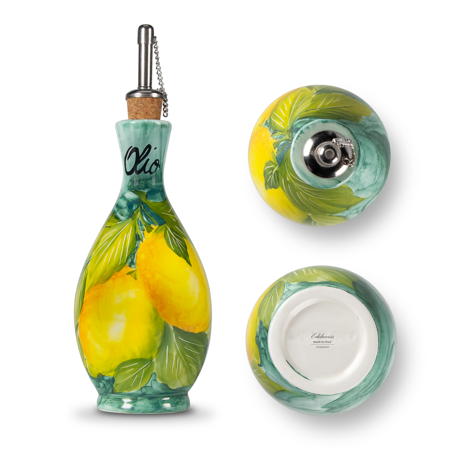 Set insalata in ceramica decorata limoni