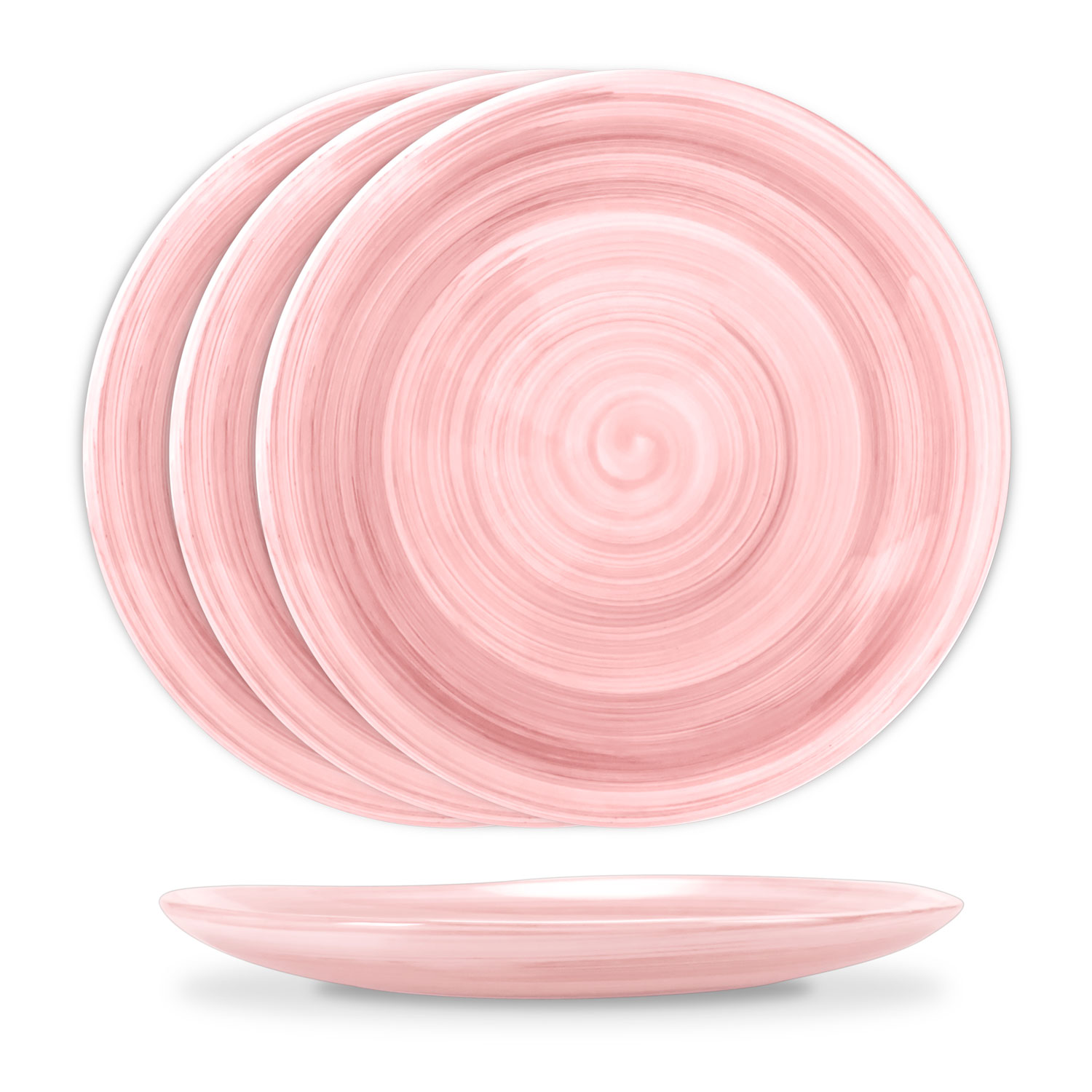 Set piatti in ceramica decorata rosa