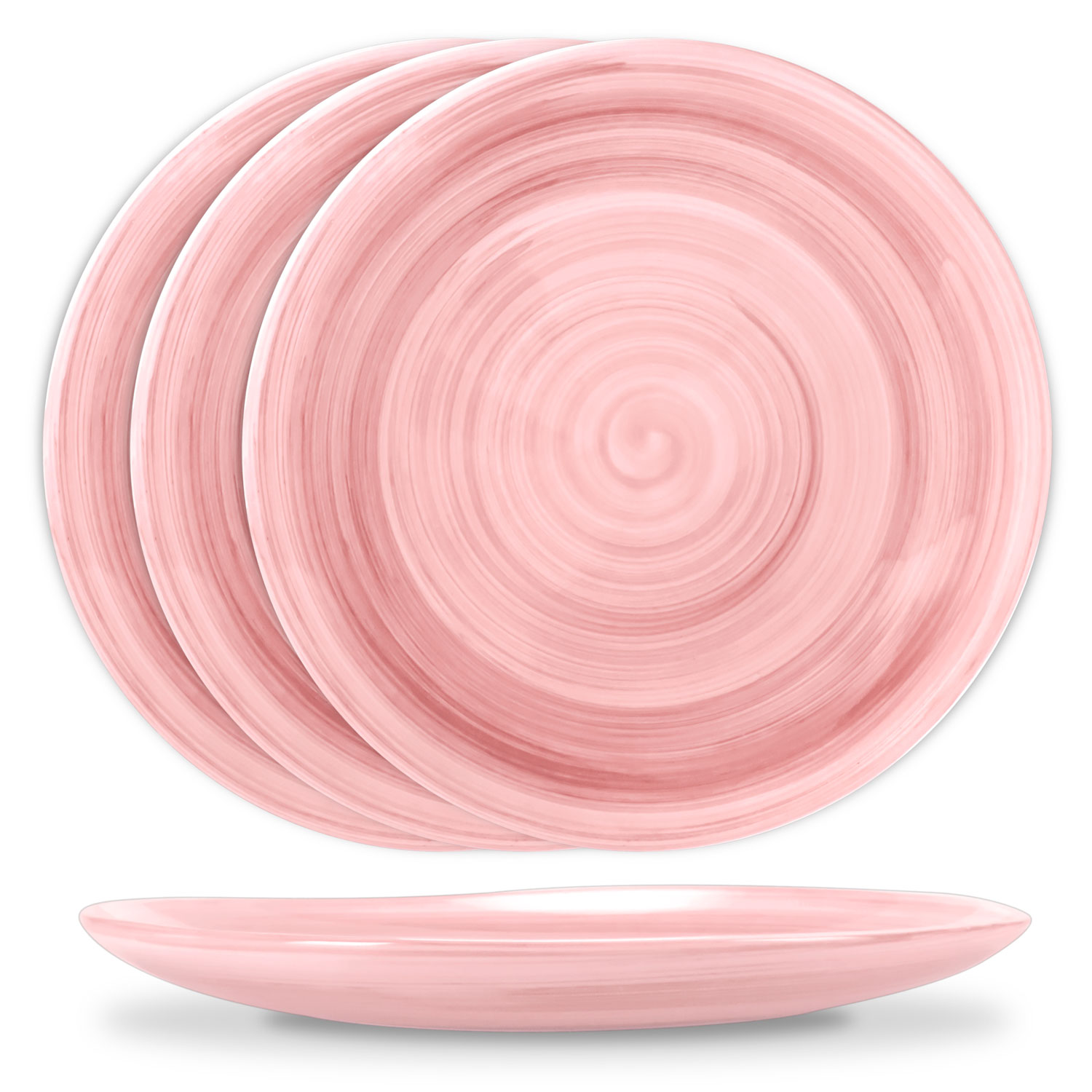 Set piatti in ceramica decorata rosa