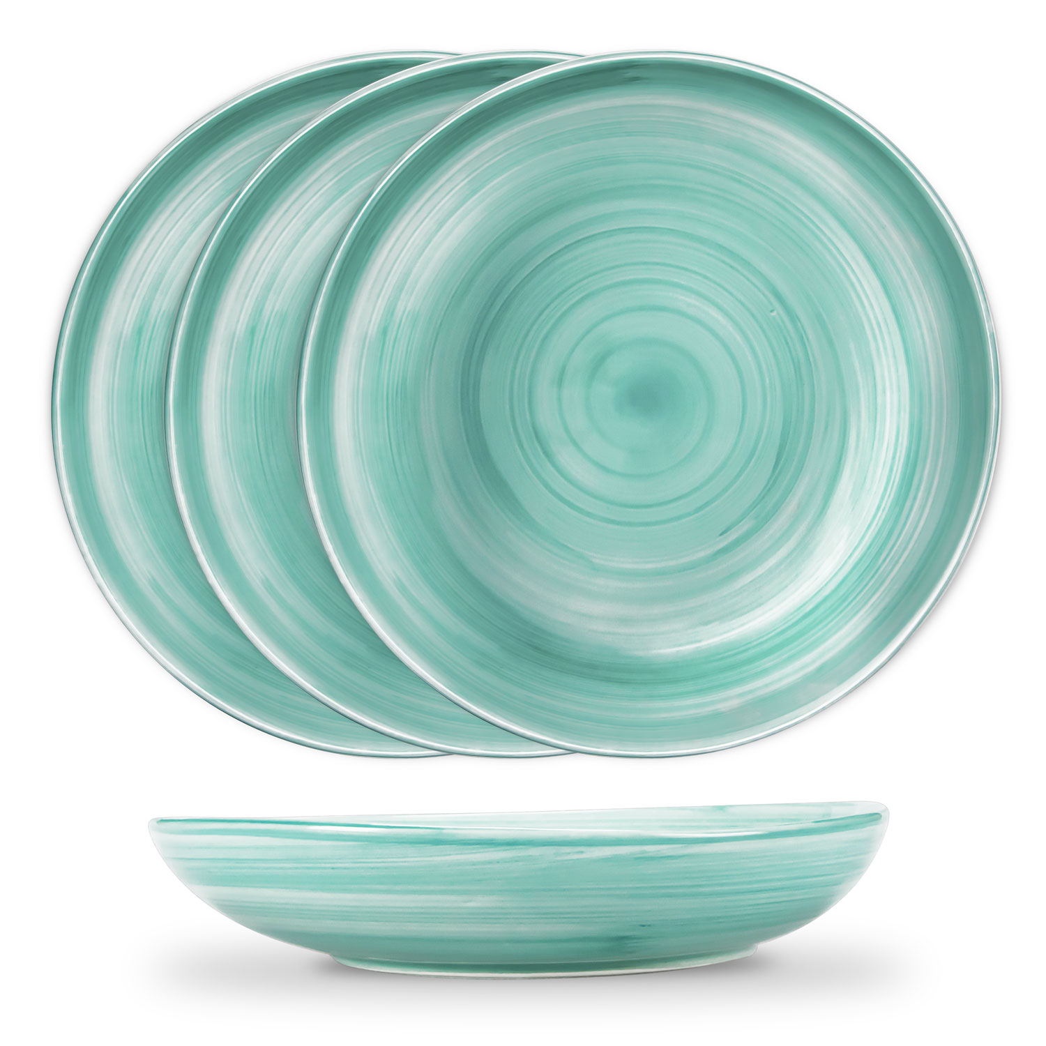 Set piatti in ceramica decorata tiffany