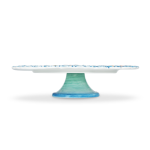 Alzata grande in ceramica decorata tiffany