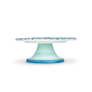 Alzata piccola in ceramica decorata tiffany