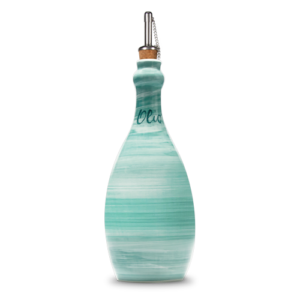 Bottiglia olio in ceramica decorata tiffany 750 ml