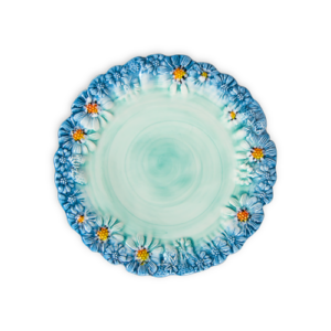 Piatto frutta in ceramica decorata margherite tiffany
