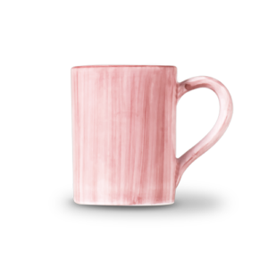 Tazza in ceramica dipinta rosa