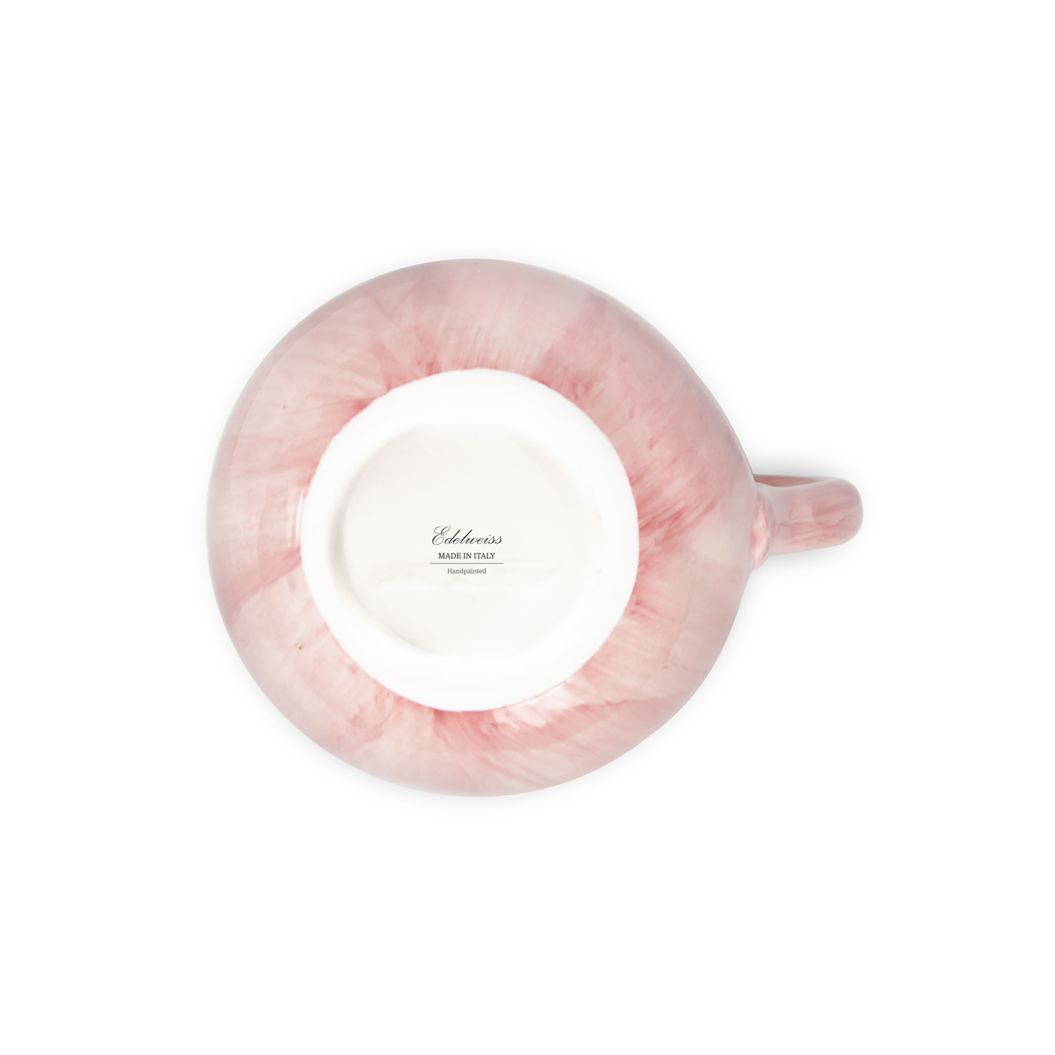 Brocca caraffa in ceramica decorata rosa