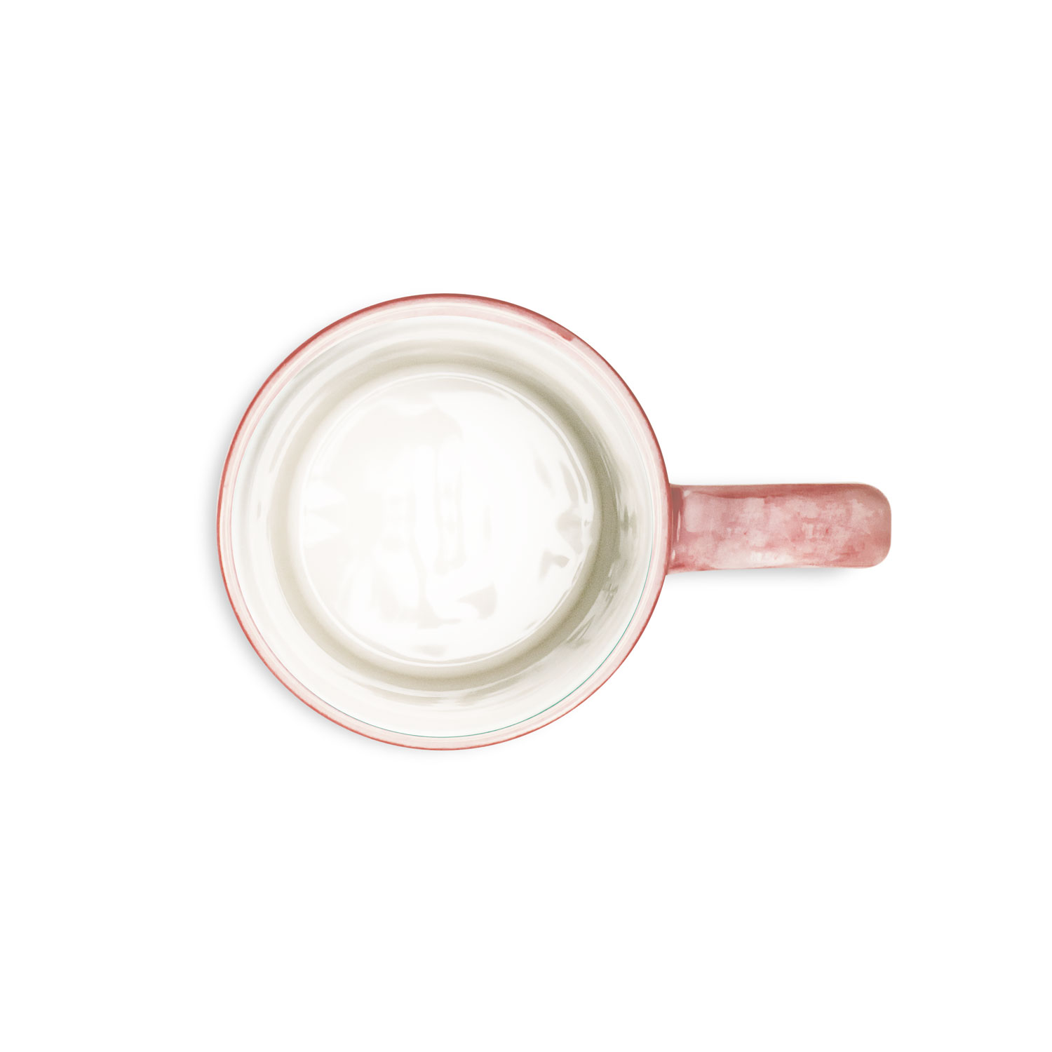Tazza in ceramica dipinta rosa