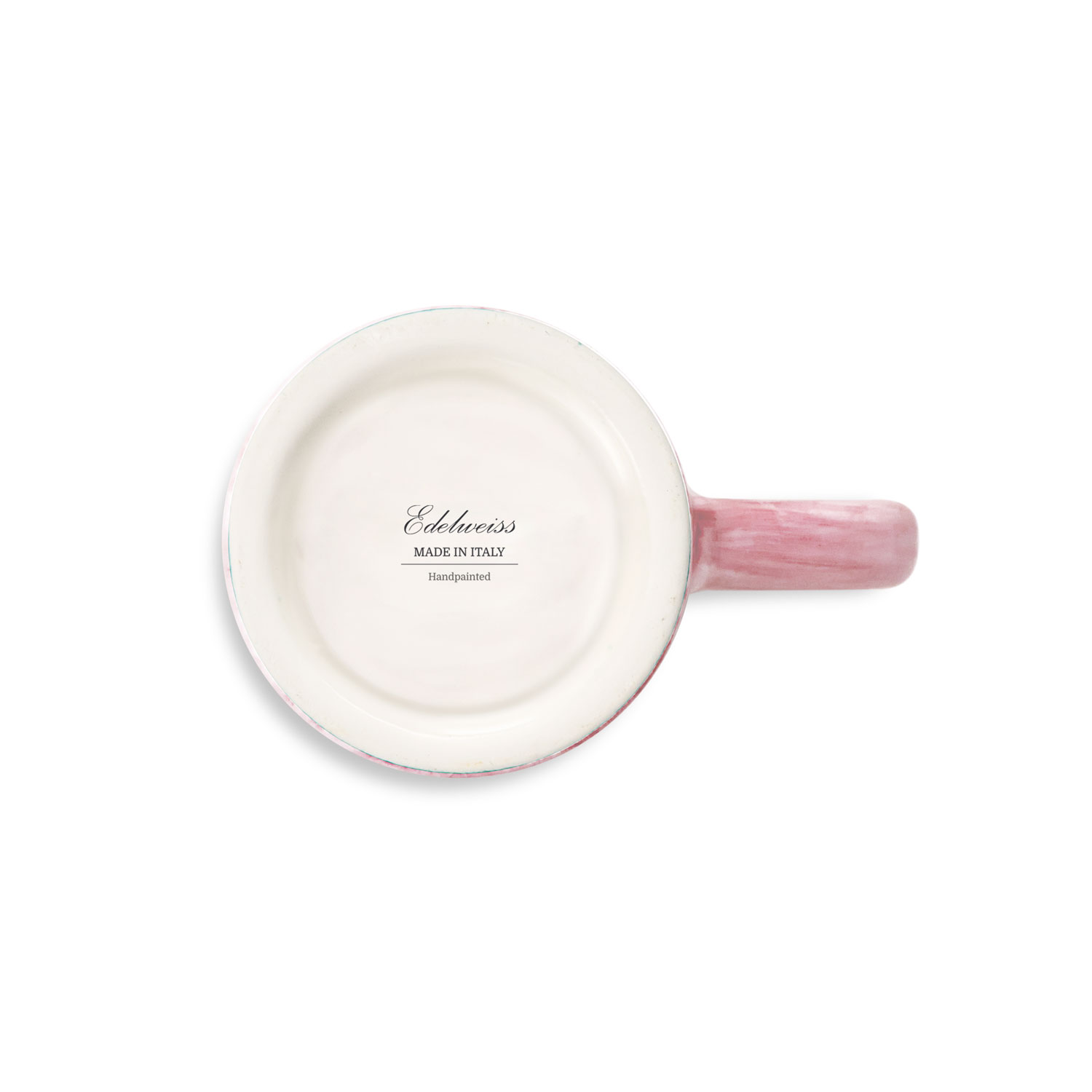 Tazza in ceramica dipinta rosa